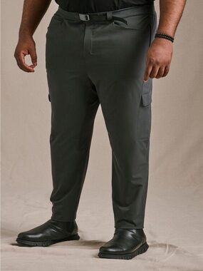 One Bone Men’s Charcoal Nylon Cargo Pants Relaxed Utility Size E (45-49) 3XLT